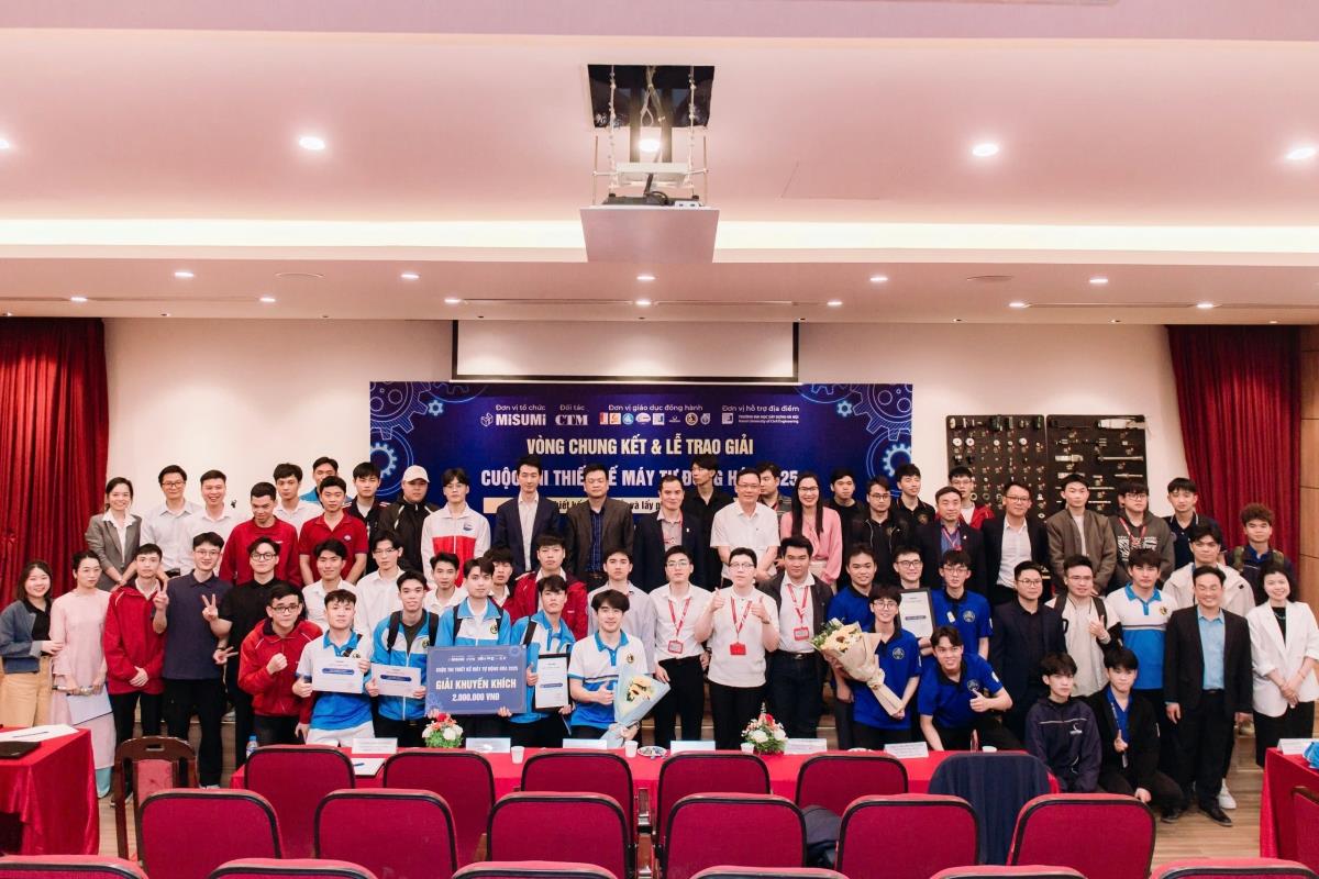 FEE students team, HaUI wins the First Prize at the 2025 Automation Machine Design Competition