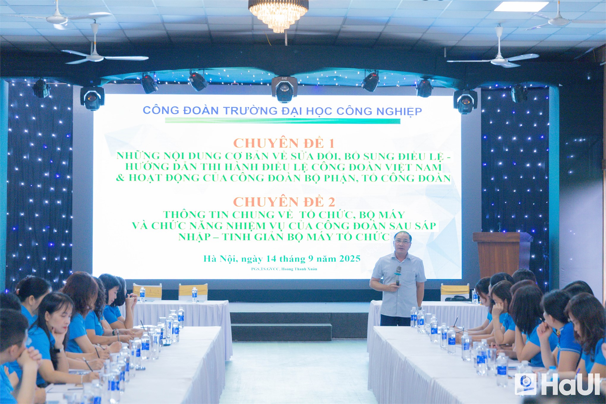 Học tập, chia sẻ và gắn kết tại chương trình Tập huấn Công đoàn Trường Đại học Công nghiệp Hà Nội năm 2025