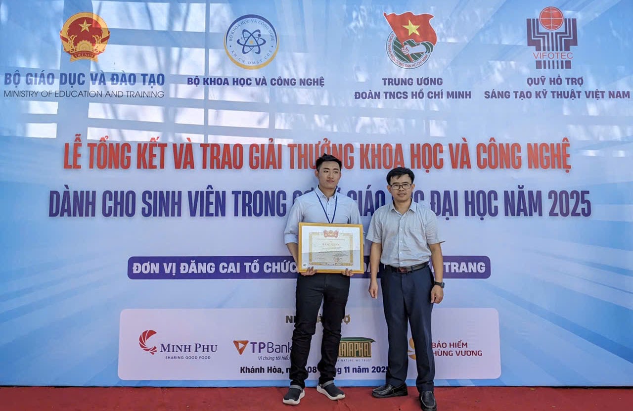 Sinh viên HaUI ghi dấu ấn tại Giải thưởng Khoa học & Công nghệ dành cho sinh viên năm 2025