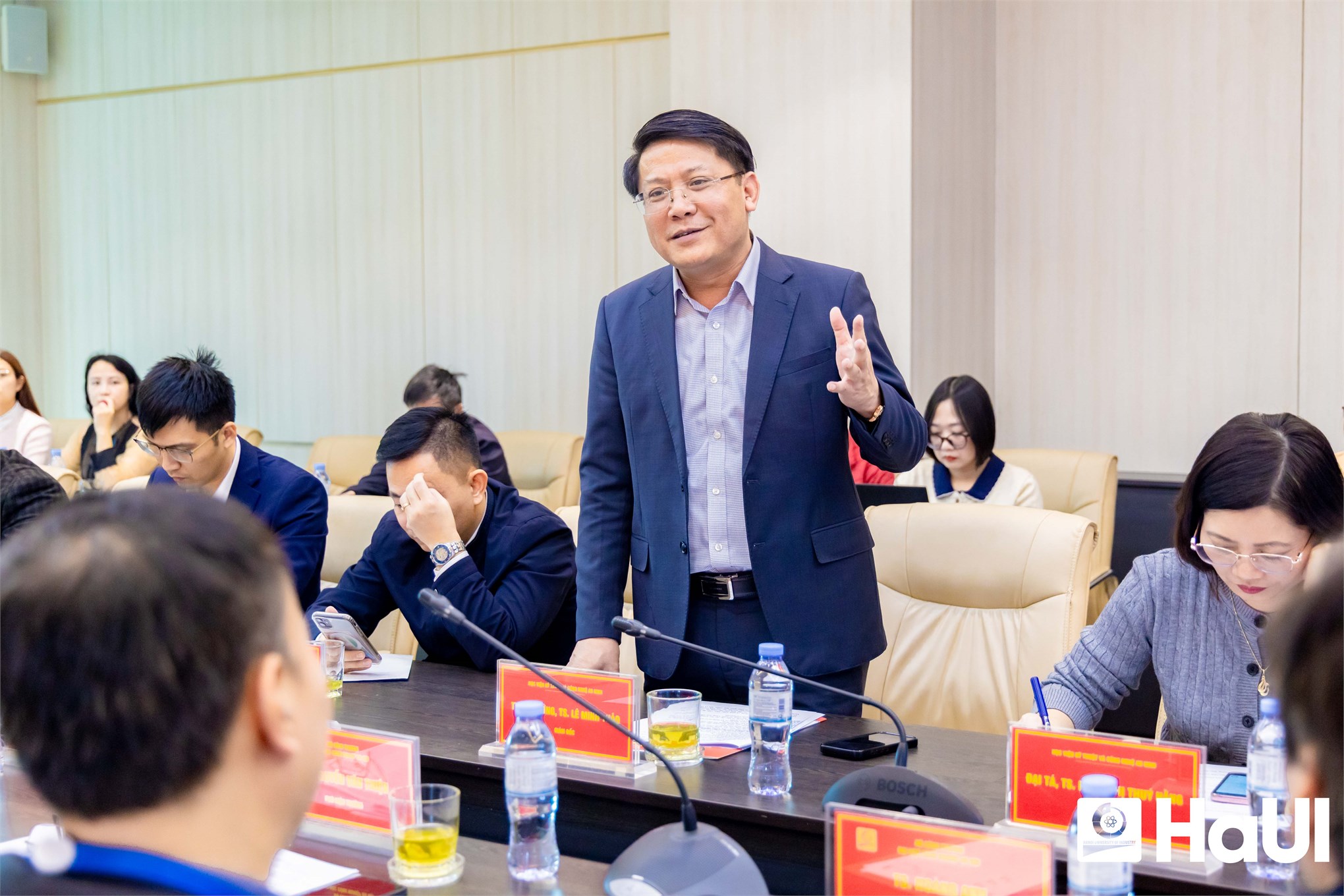 Học viện Kỹ thuật và Công nghệ An ninh thăm và làm việc tại Đại học Công nghiệp Hà Nội