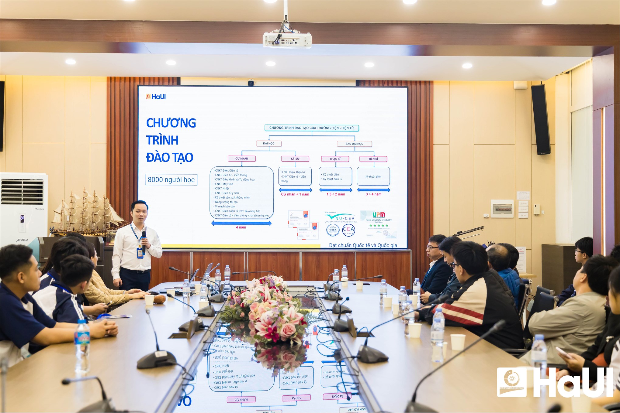 Tham quan, trải nghiệm và thi đấu Robot mini: Mô hình truyền cảm hứng chọn ngành tại Trường Điện - Điện tử, thuộc HaUI