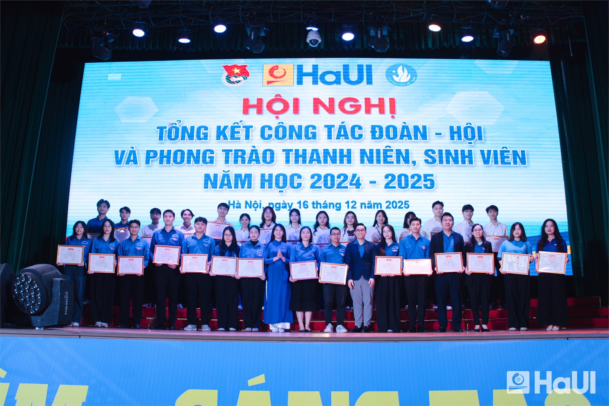 Hội nghị Tổng kết công tác Đoàn - Hội và phong trào thanh niên, sinh viên năm học 2024 - 2025 của Đại học Công nghiệp Hà Nội