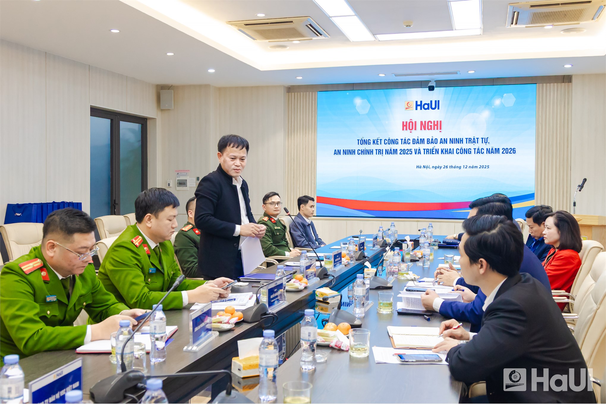 Đại học Công nghiệp Hà Nội tổng kết công tác ANTT năm 2025, ký quy chế phối hợp năm 2026 tại cơ sở Hà Nội và Ninh Bình