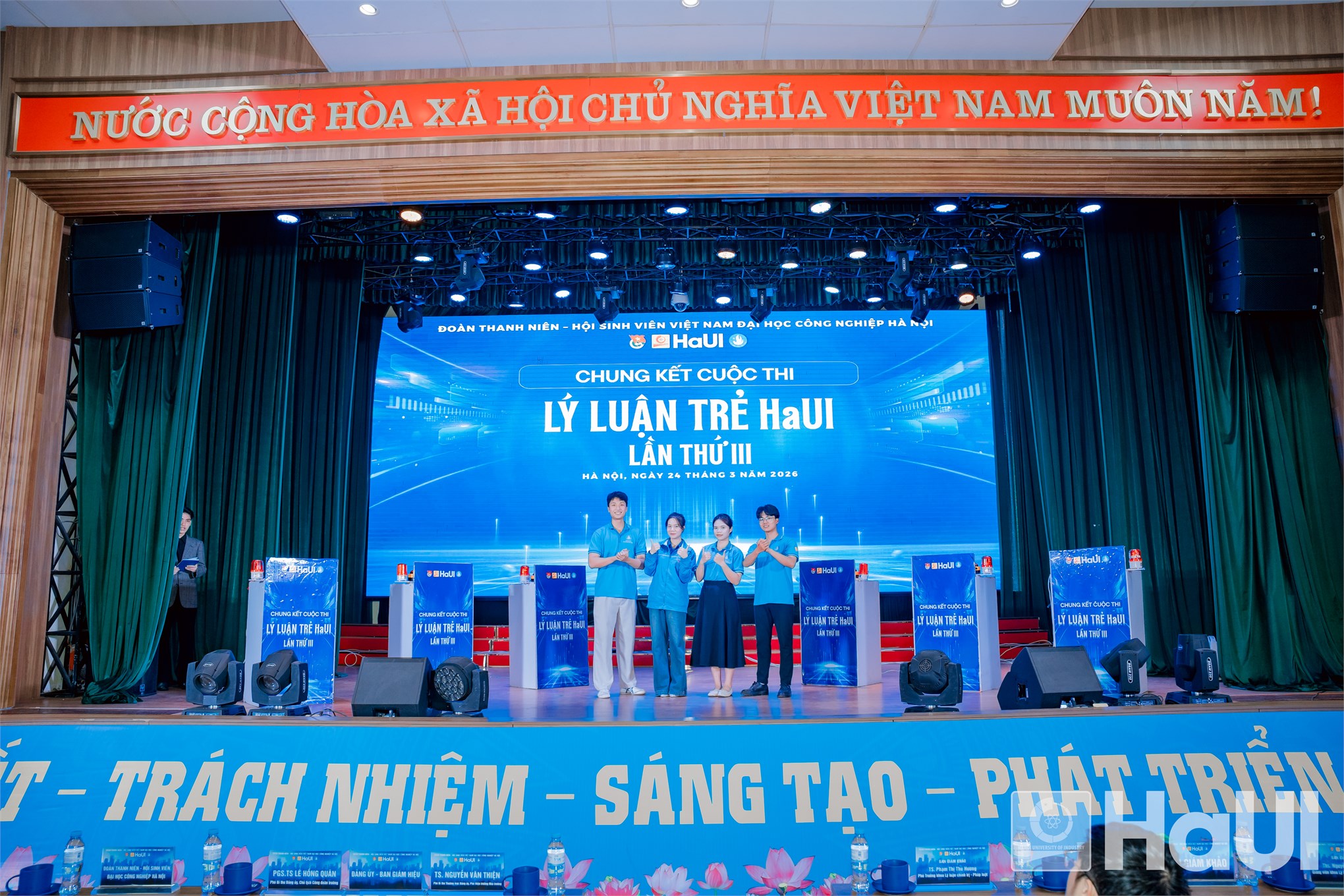 Chung kết Cuộc thi Lý luận trẻ HaUI lần thứ III: Lan tỏa bản lĩnh chính trị và khát vọng cống hiến của sinh viên HaUI