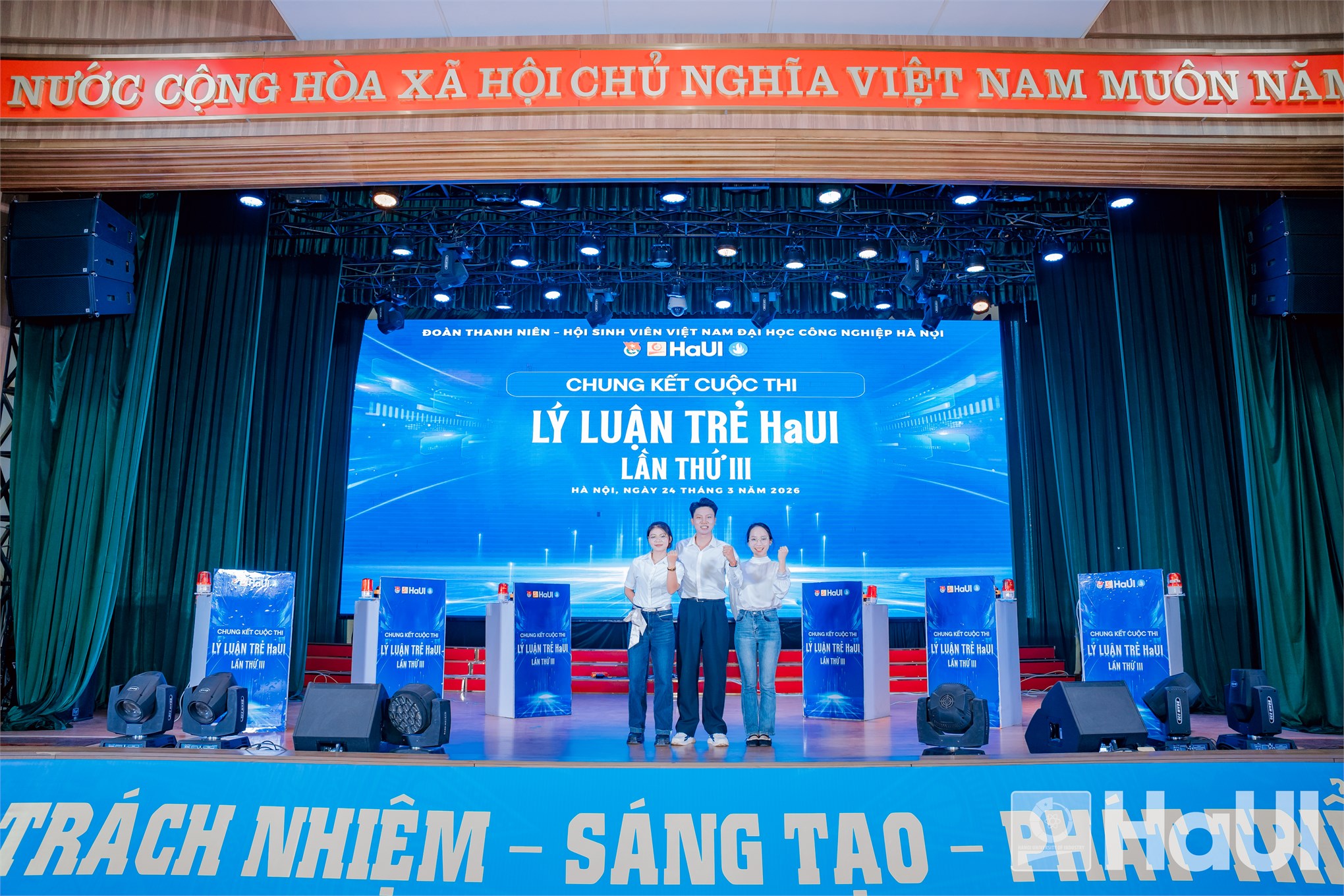 Chung kết Cuộc thi Lý luận trẻ HaUI lần thứ III: Lan tỏa bản lĩnh chính trị và khát vọng cống hiến của sinh viên HaUI