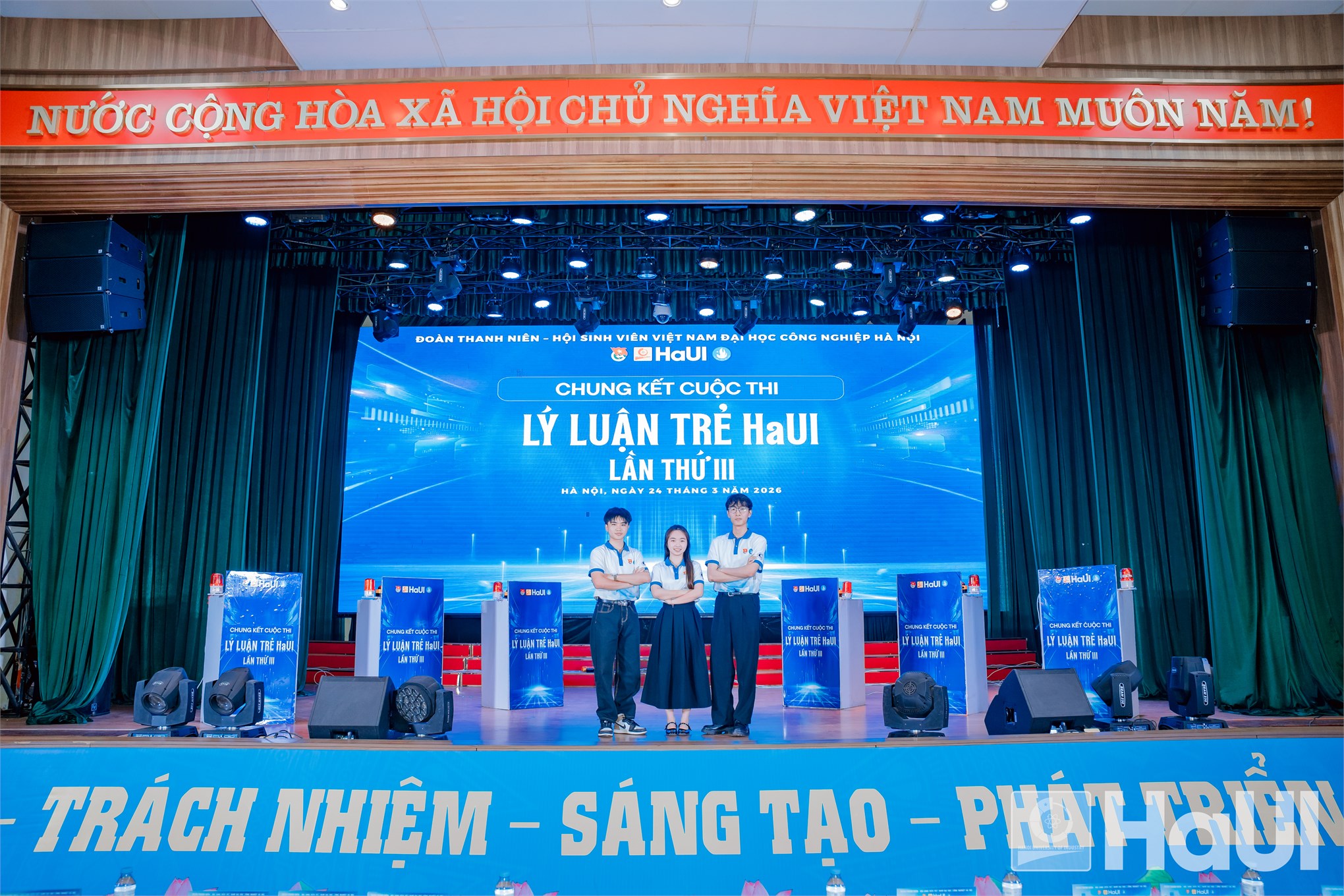 Chung kết Cuộc thi Lý luận trẻ HaUI lần thứ III: Lan tỏa bản lĩnh chính trị và khát vọng cống hiến của sinh viên HaUI