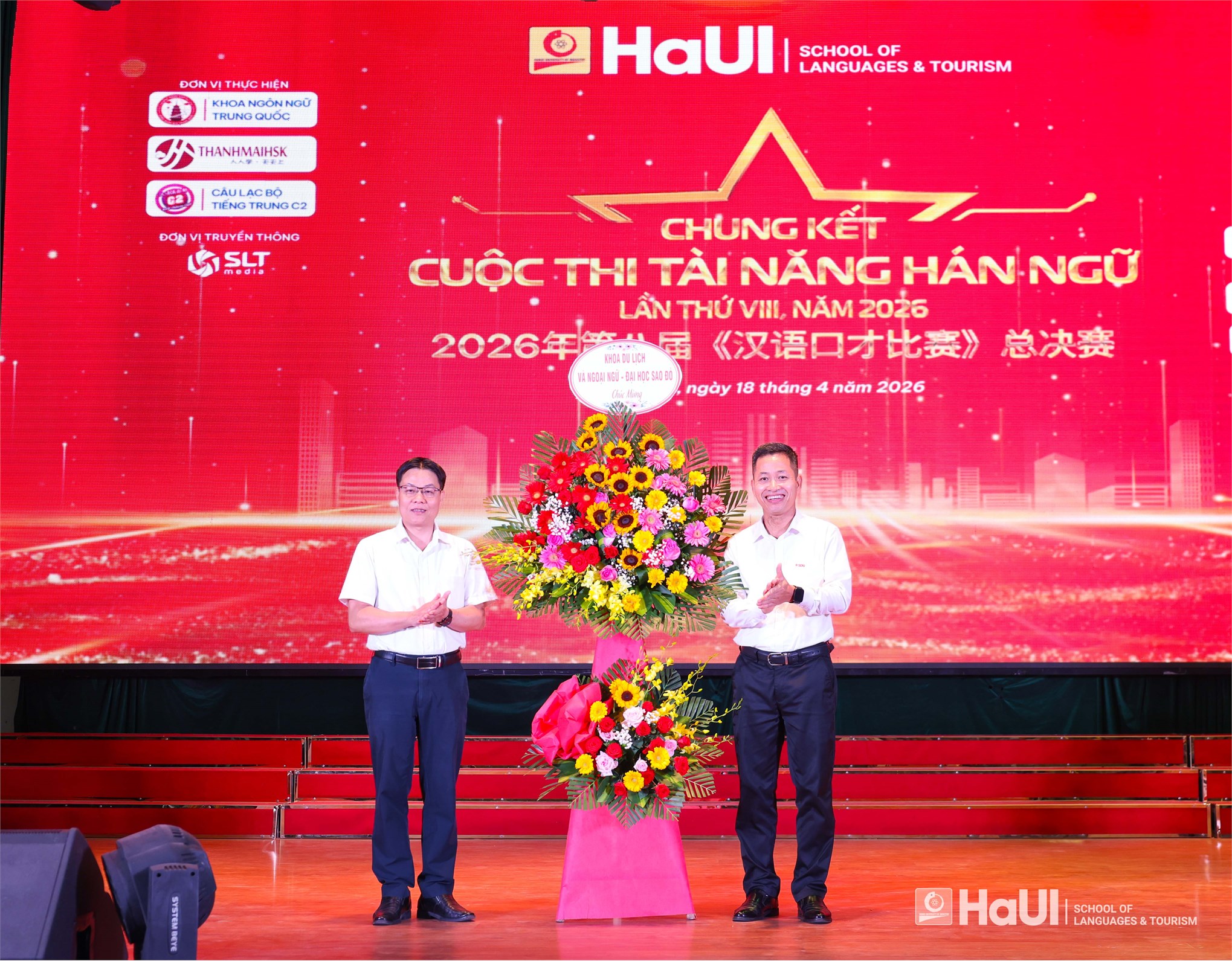 Sinh viên Trường Ngoại ngữ - Du lịch, HaUI tỏa sáng với Giải Nhất tại “Tài năng Hán ngữ” 2026