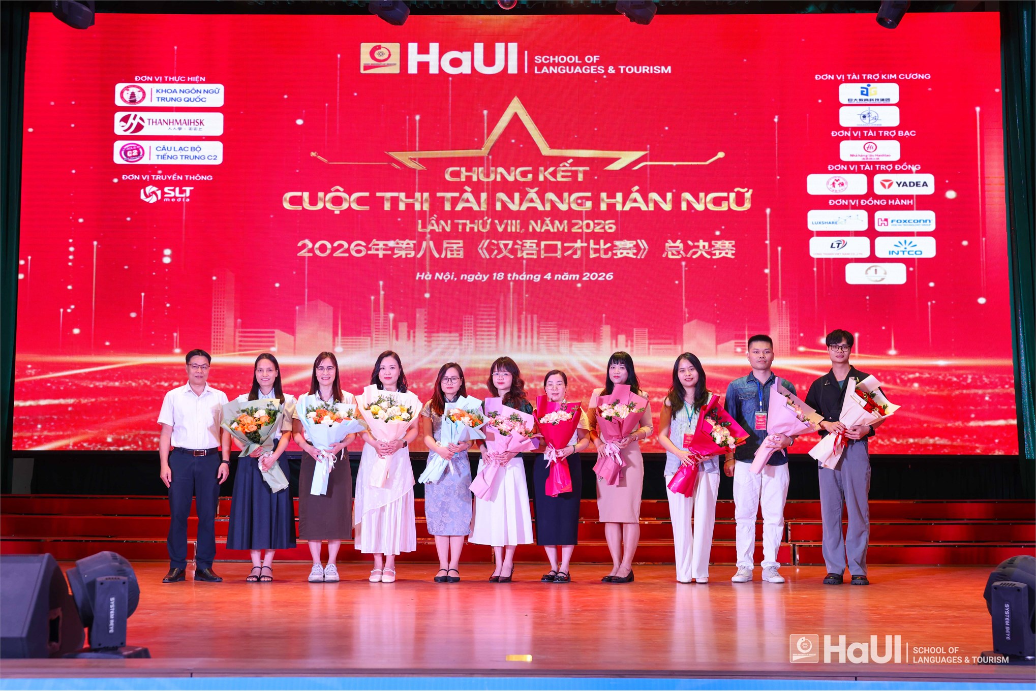 Sinh viên Trường Ngoại ngữ - Du lịch, HaUI tỏa sáng với Giải Nhất tại “Tài năng Hán ngữ” 2026