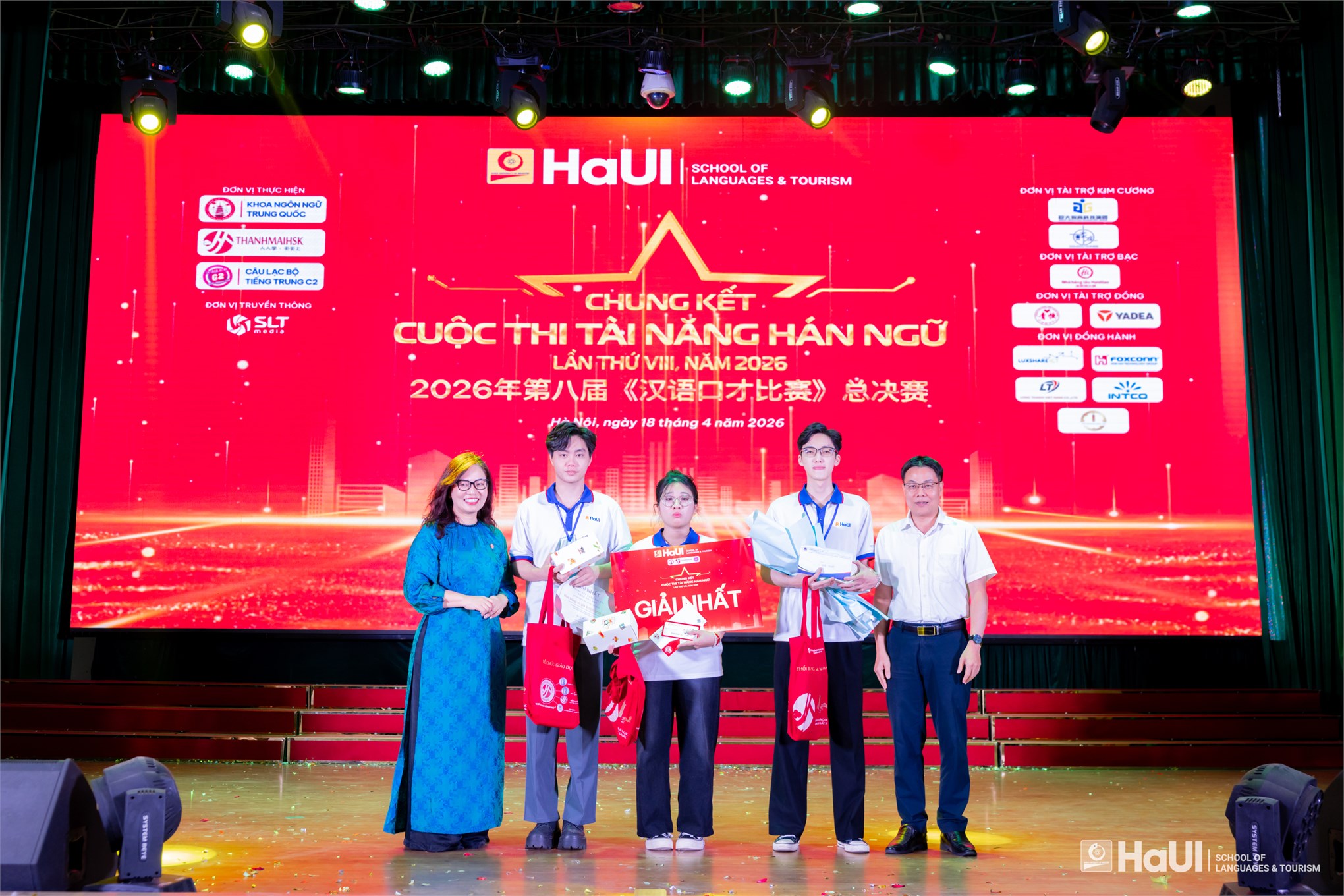 HaUI students shine with First Prize at the 2026 “Chinese Talent” competition