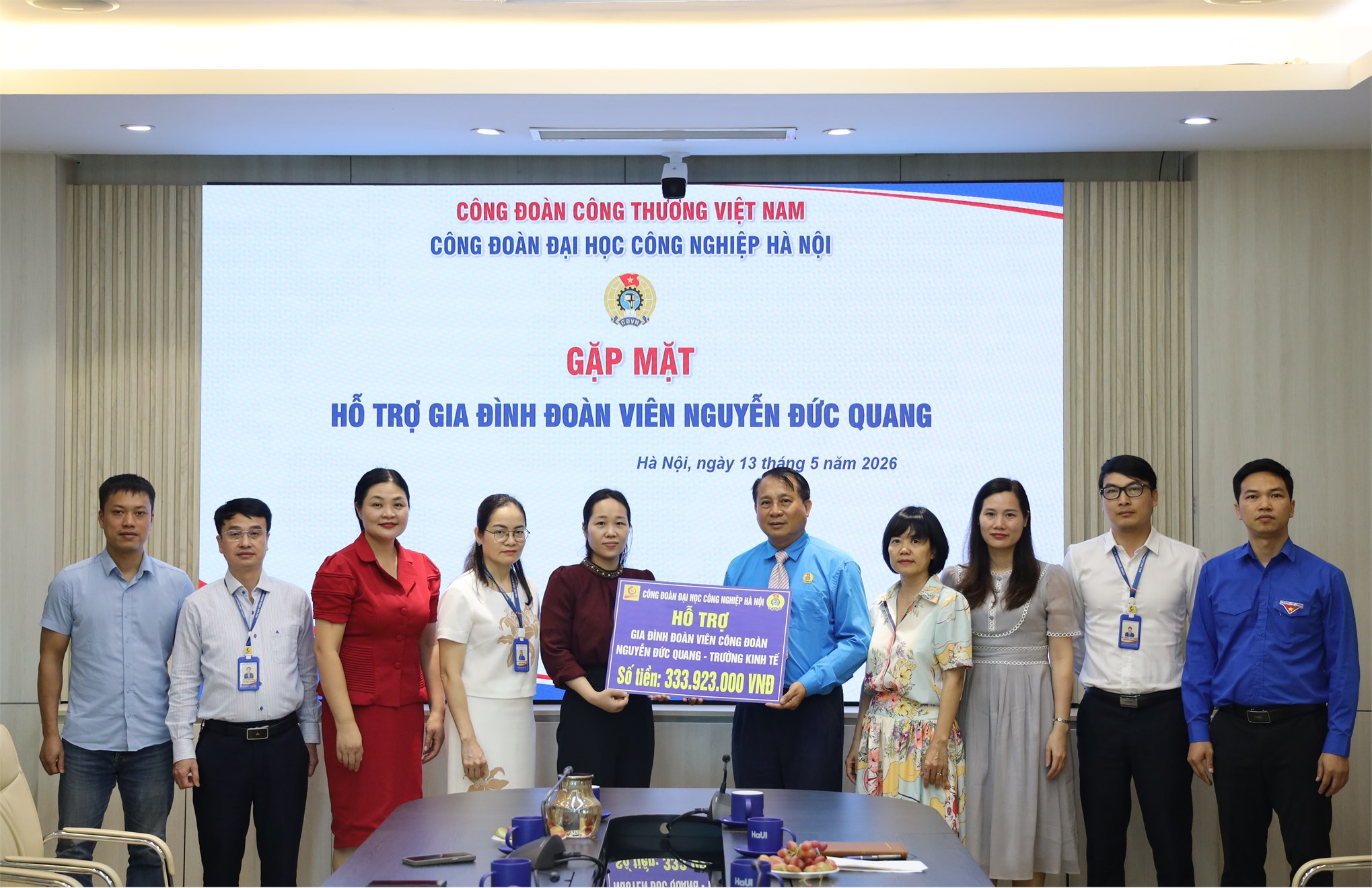 Lan tỏa nghĩa tình công đoàn – Trao hỗ trợ tới gia đình đoàn viên Nguyễn Đức Quang