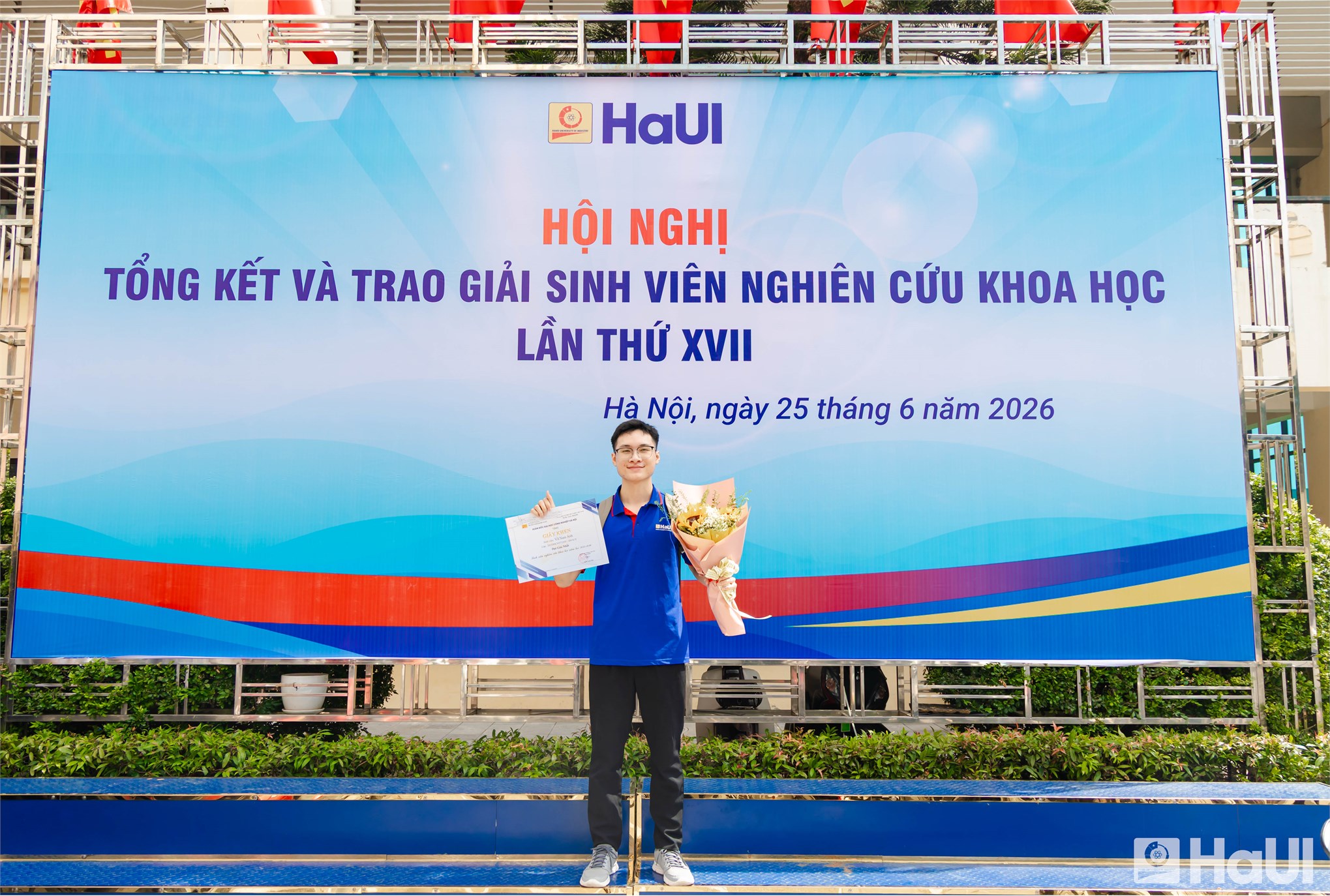 46 giải Nhất, 621 đề tài nghiệm thu: Dấu ấn `mùa vàng` Nghiên cứu khoa học năm 2026 tại HaUI