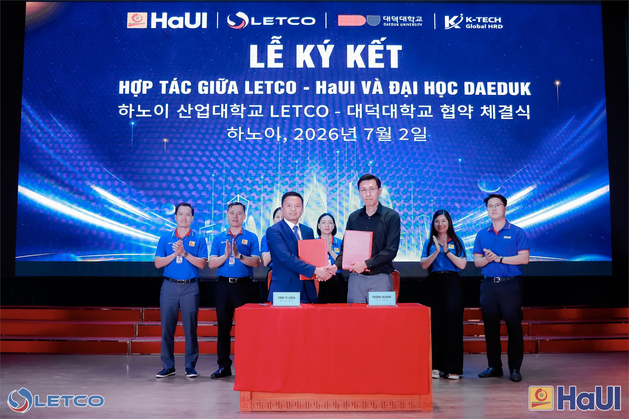 Công ty LETCO - HaUI ký kết hợp tác với Trường Đại học Daeduk và Công ty Cổ phần IBTECH