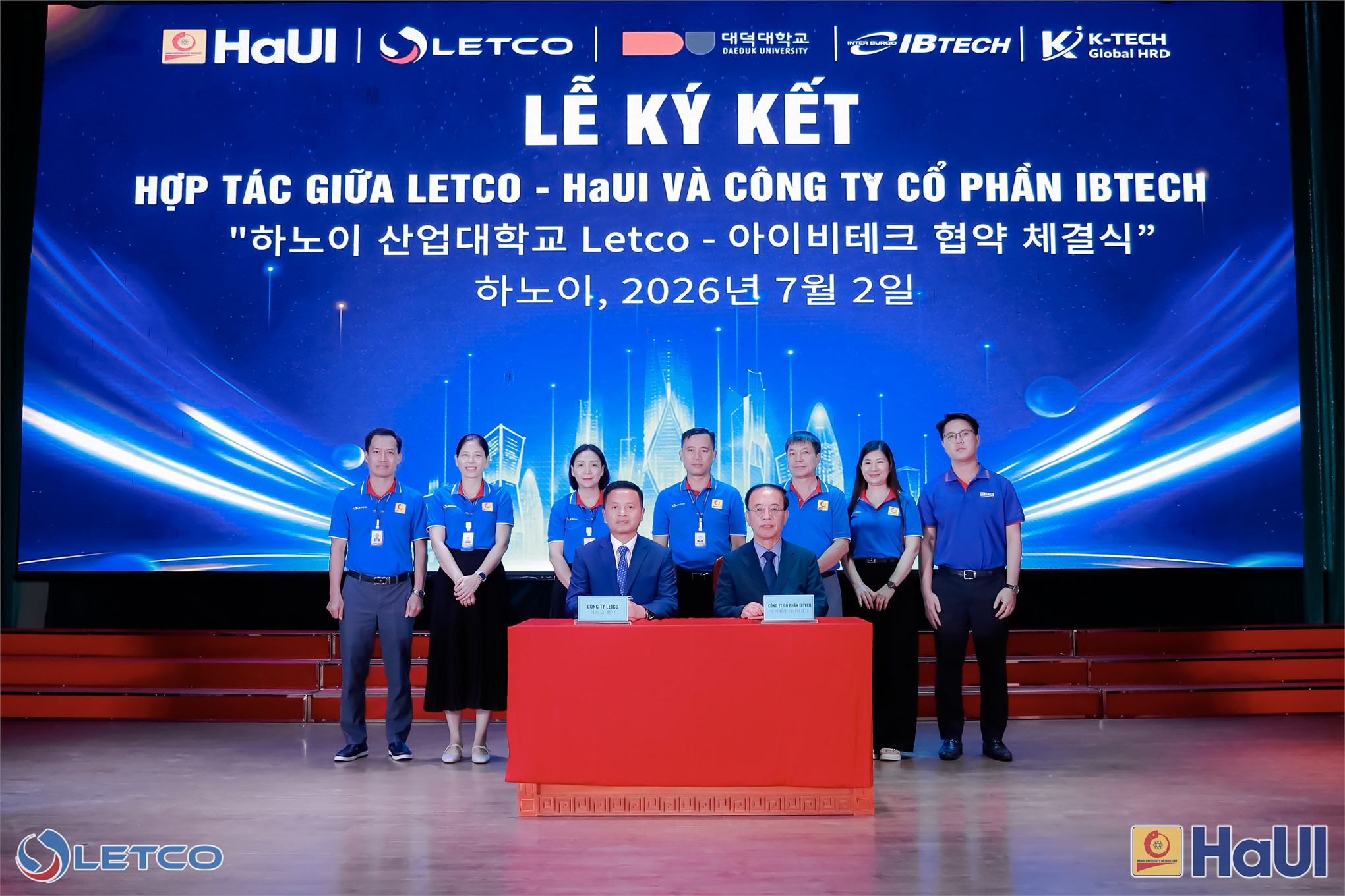 Công ty LETCO - HaUI ký kết hợp tác với Trường Đại học Daeduk và Công ty Cổ phần IBTECH
