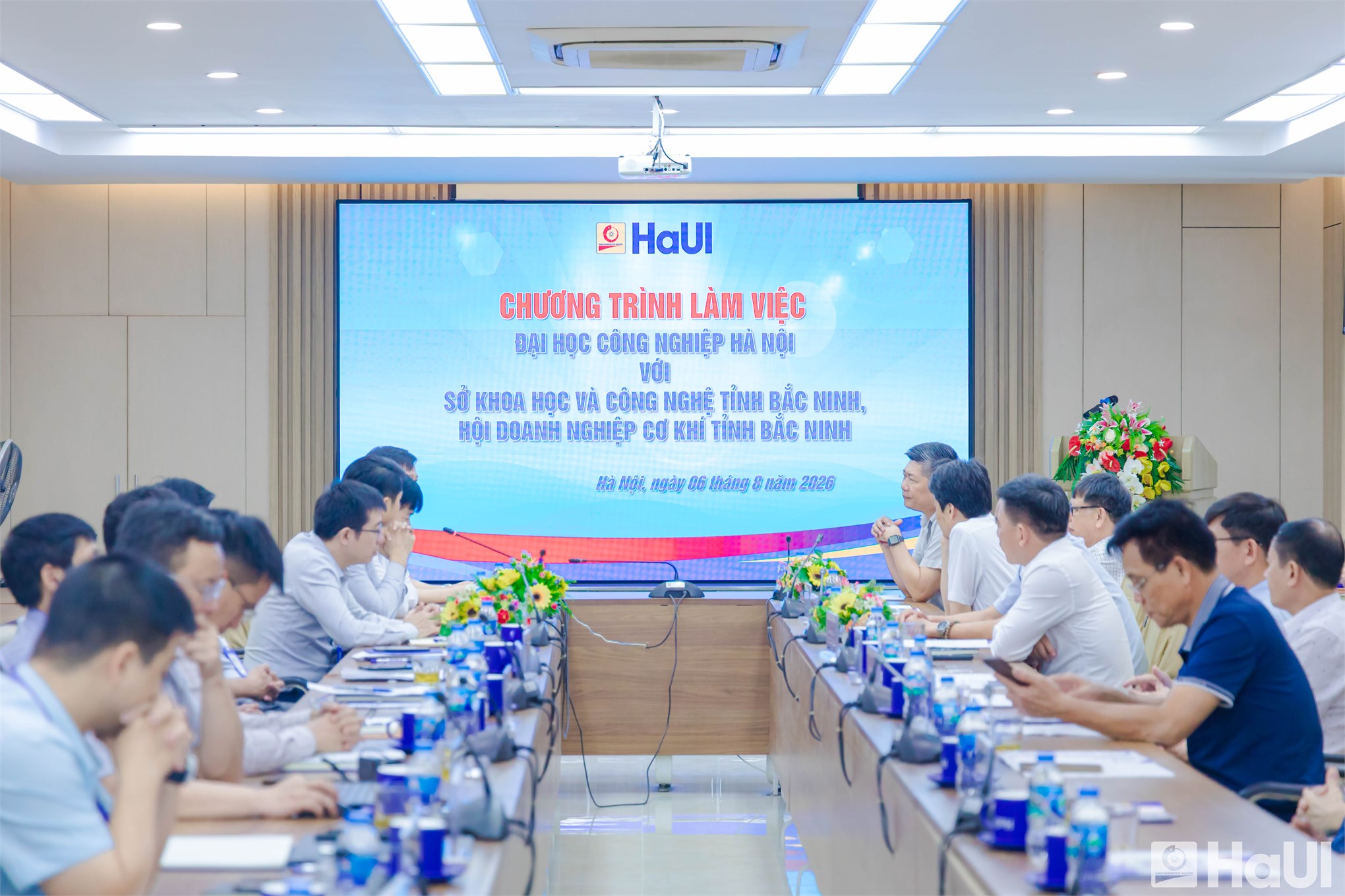 Đại học Công nghiệp Hà Nội làm việc với Sở Khoa học và Công nghệ, Hội Doanh nghiệp cơ khí tỉnh Bắc Ninh