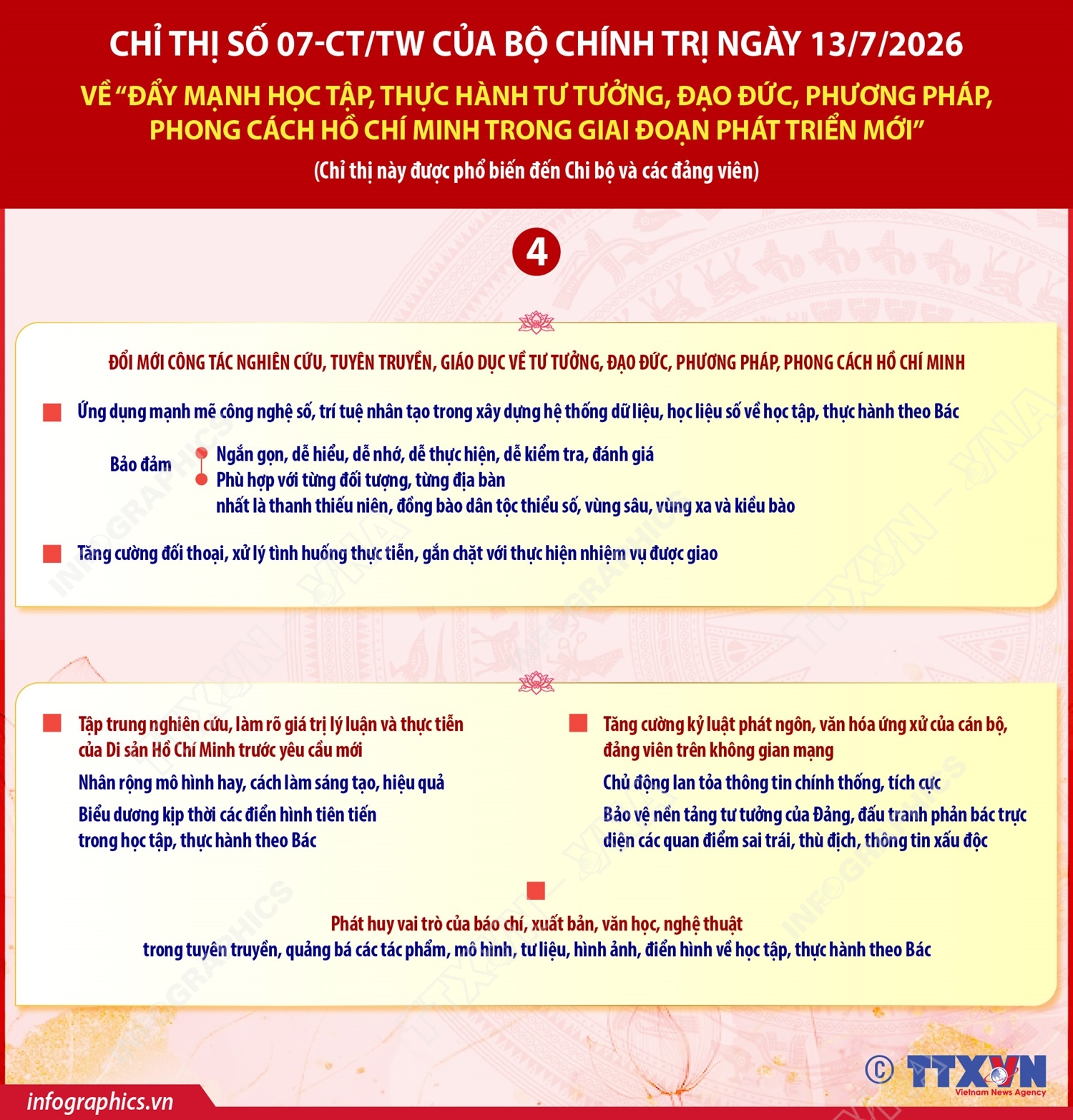 Nghiên cứu, học tập, quán triệt và tuyên truyền các nghị quyết, chỉ thị mới của Bộ Chính trị