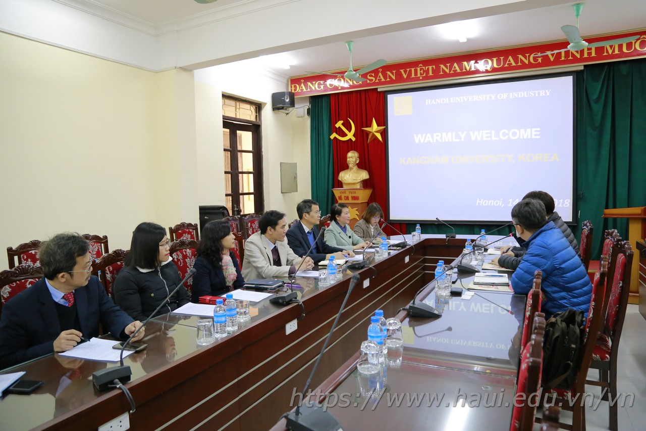 Kangnam University, Korea and Hanoi University of Industry talk on training cooperation