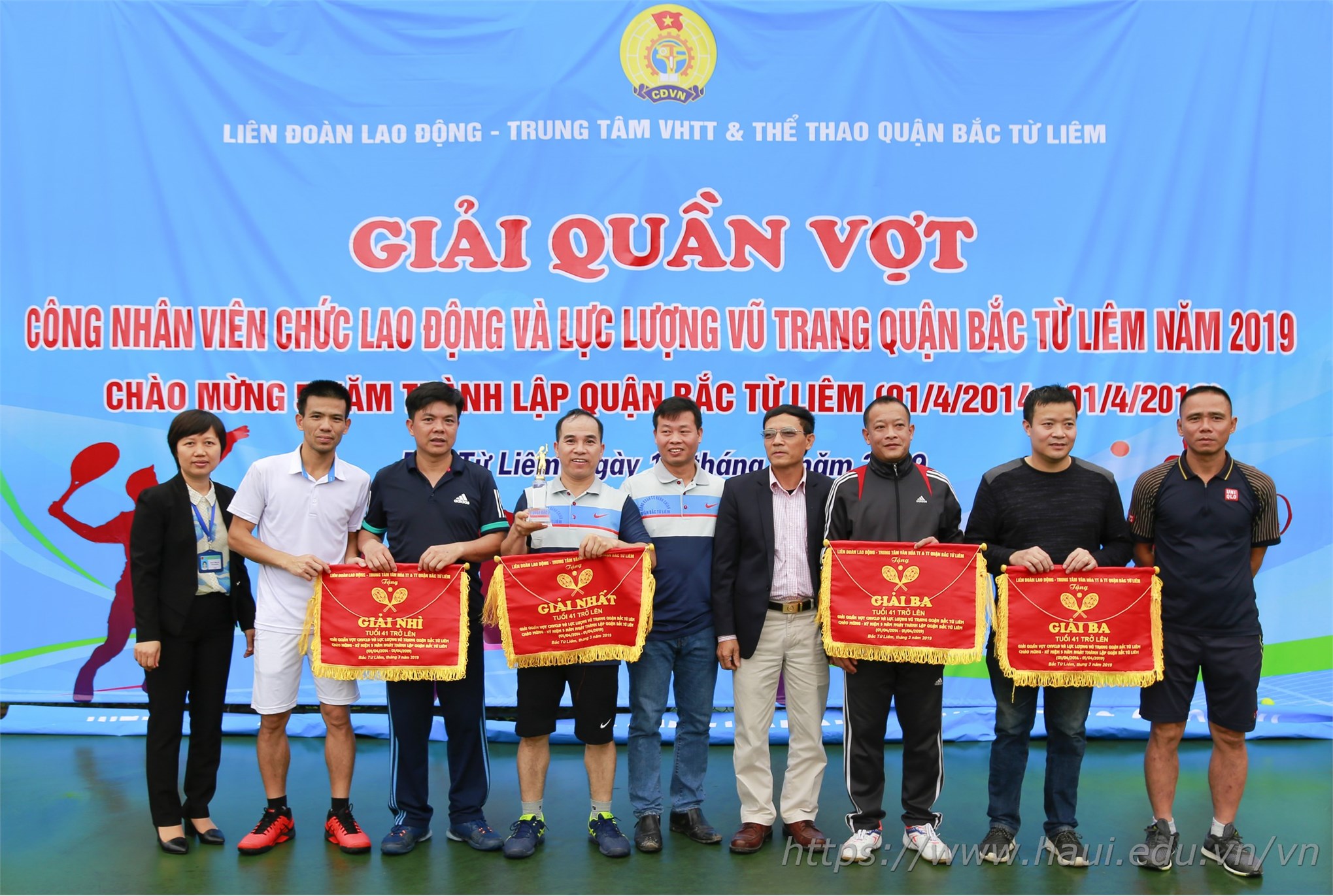 Giải quần vợt công nhân viên chức, người lao động và LLVT quận Bắc Từ Liêm năm 2019