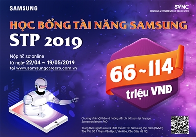 Học bổng tài năng Samsung - STP 2019 `DÁM THAY ĐỔI - DÁM DẪN ĐẦU`
