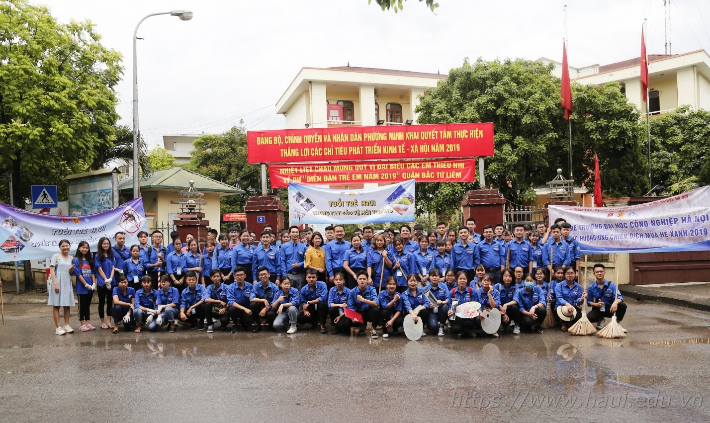 Tuổi trẻ trường Đại học Công nghiệp Hà Nội ra quân chiến dịch tình nguyện Hè 2019