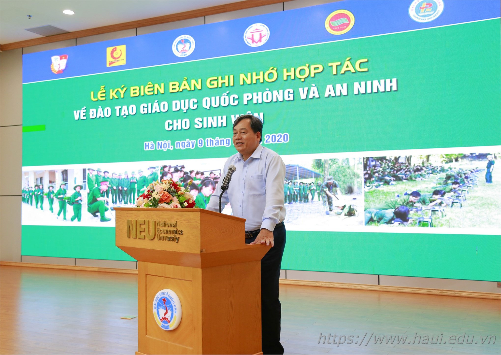 Đại học Công nghiệp Hà Nội hợp tác đào tạo giáo dục quốc phòng và an ninh với Đại học Kinh tế Quốc dân