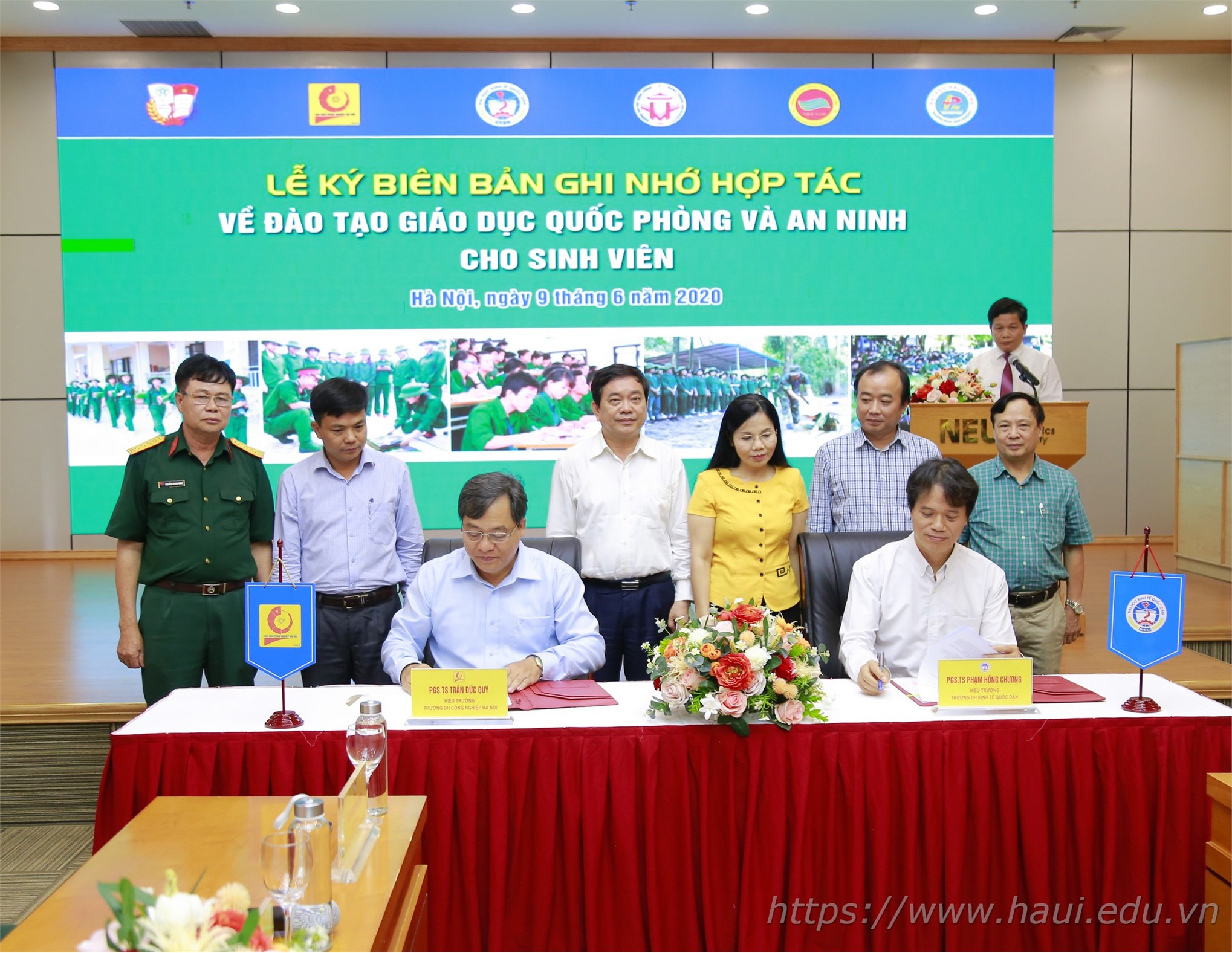 Đại học Công nghiệp Hà Nội hợp tác đào tạo giáo dục quốc phòng và an ninh với Đại học Kinh tế Quốc dân
