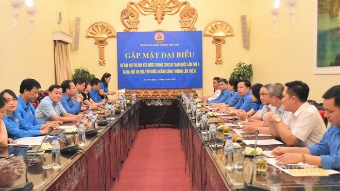 Chủ tịch Công đoàn Trường Đại học Công nghiệp Hà Nội tham dự buổi gặp mặt đại biểu Công đoàn Công Thương Việt Nam dự Đại hội thi đua yêu nước