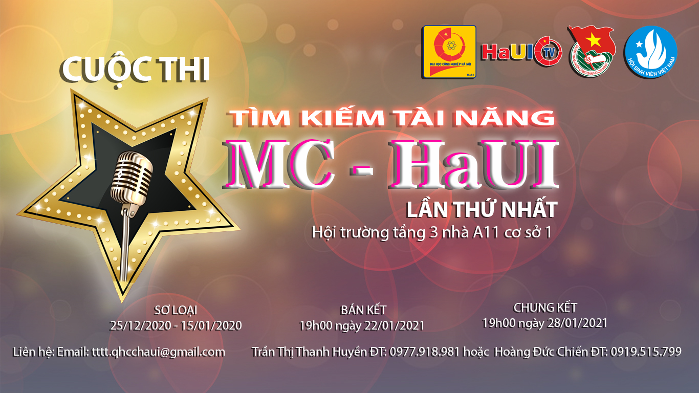 Kế hoạch tổ chức Cuộc thi “Tìm kiếm tài năng MC - HaUI” lần thứ nhất