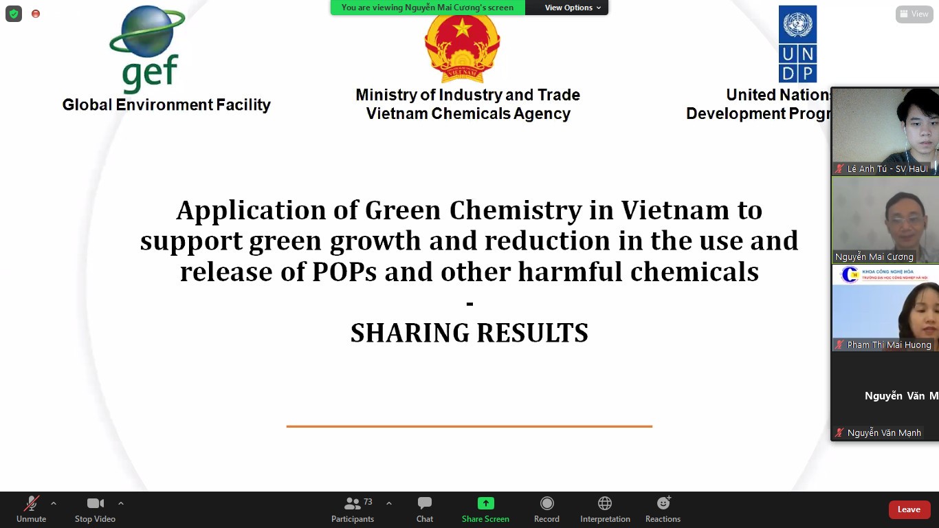 Teaching and applying Green Chemistry at HaUI