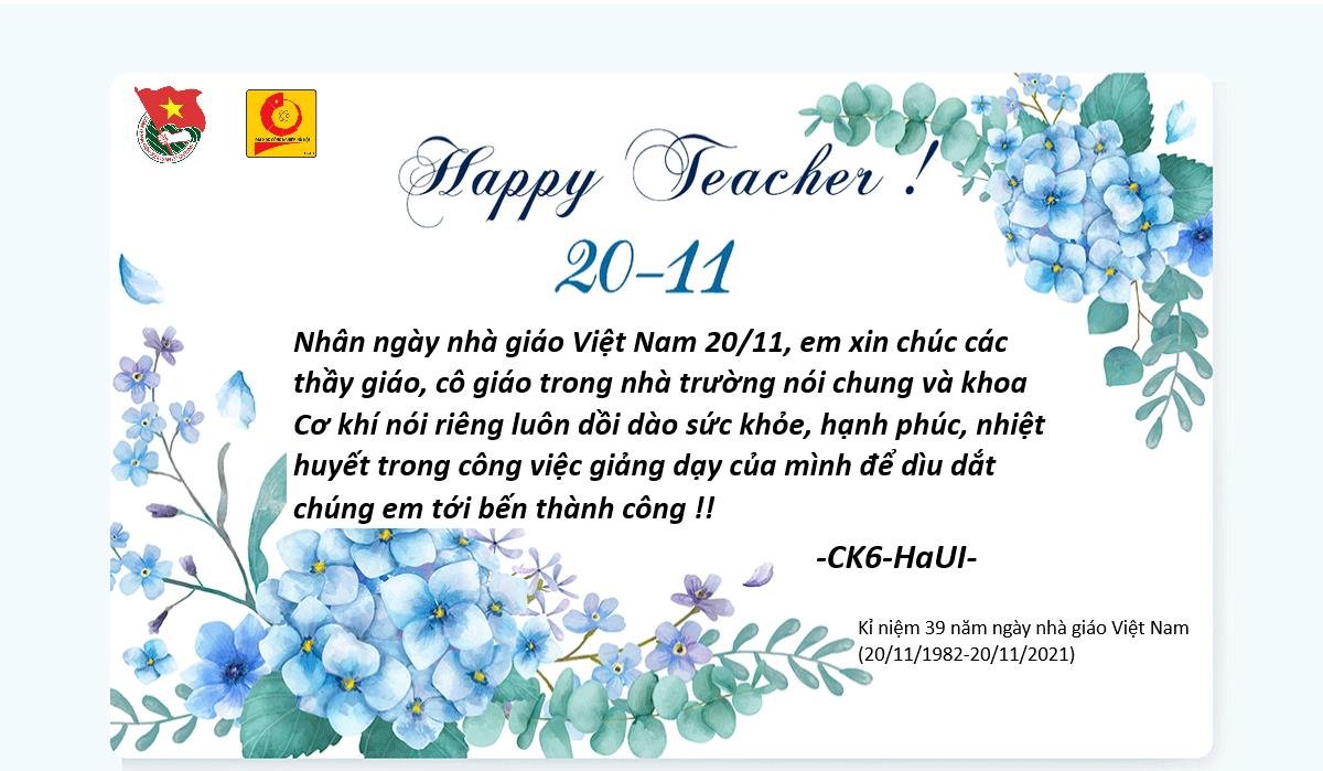 HaUI students pay tribute to their teachers on the occasion of Vietnamese Teacher’s Day 20/11