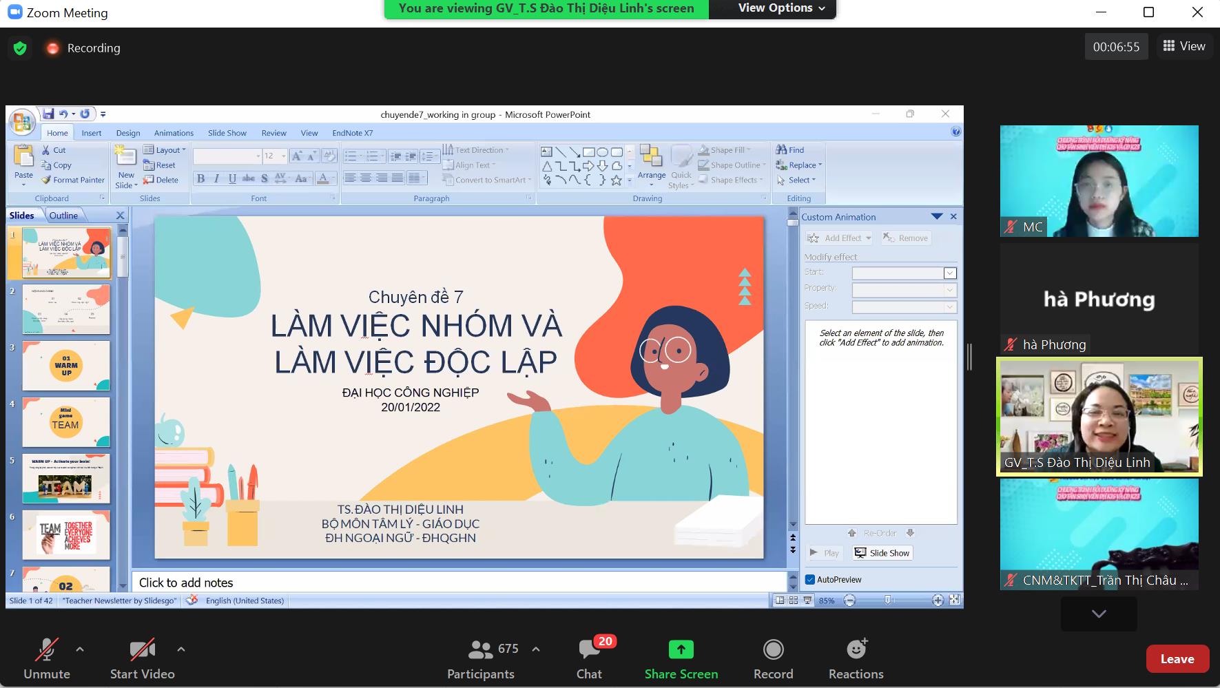 Training soft skills for HaUI freshmen students