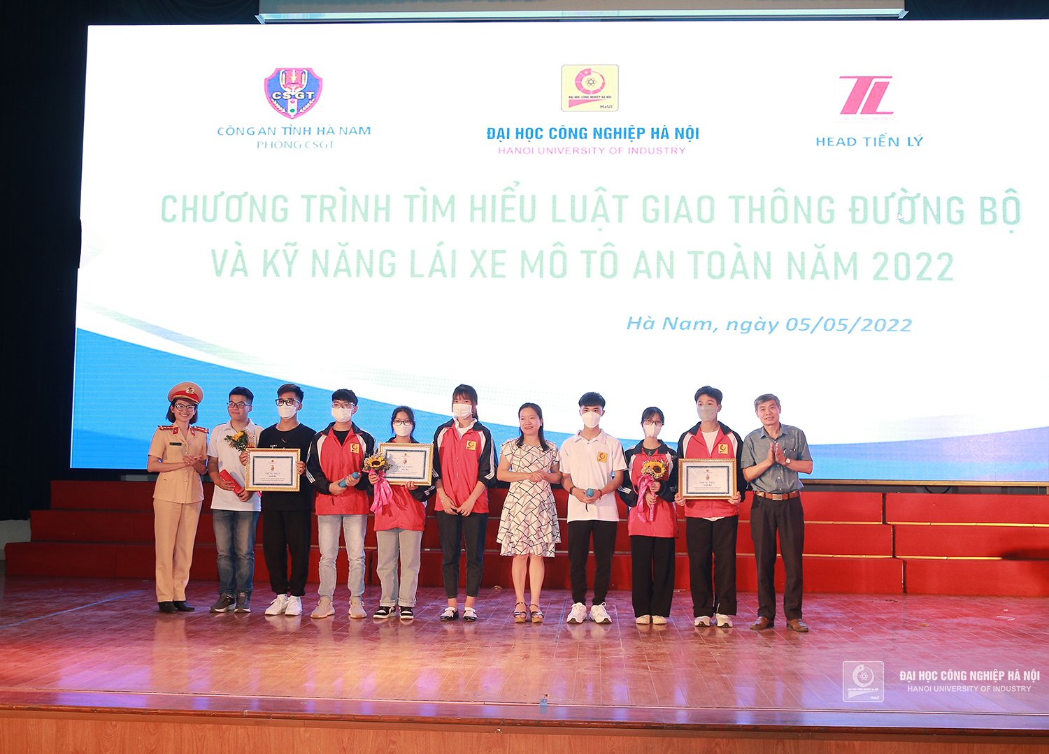 The program of learning Law on Road Traffic and motorcycle riding skills for HaUI students