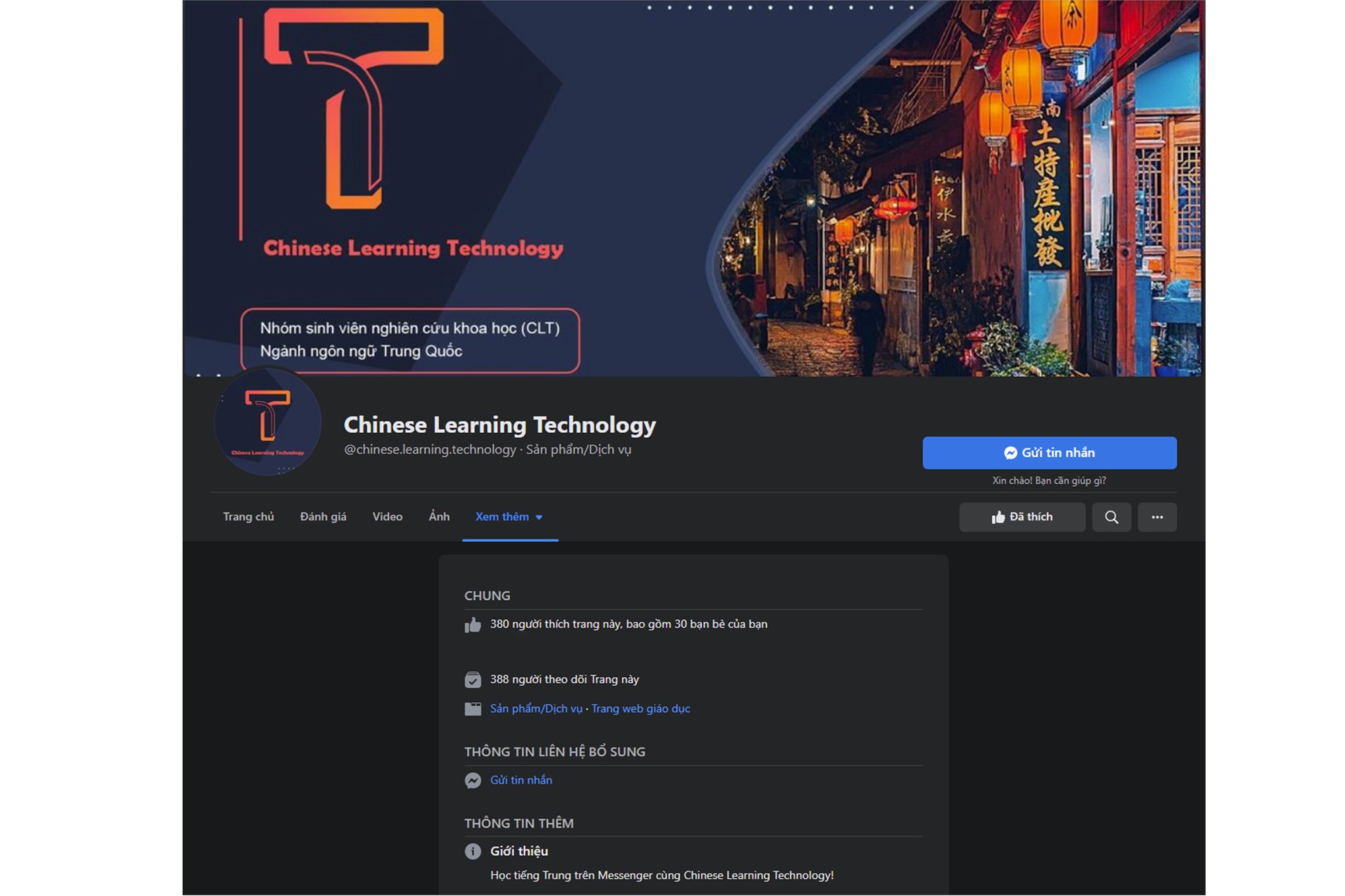 Chatbot Messenger – Nền tảng học từ vựng tiếng Trung Quốc trình độ sơ, trung cấp