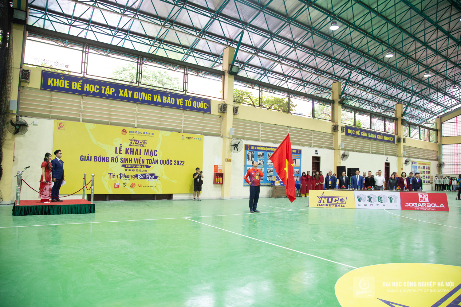 Opening ceremony of The National University Championship basketball tournament in 2022, Northern region took place at Hanoi University of Industry