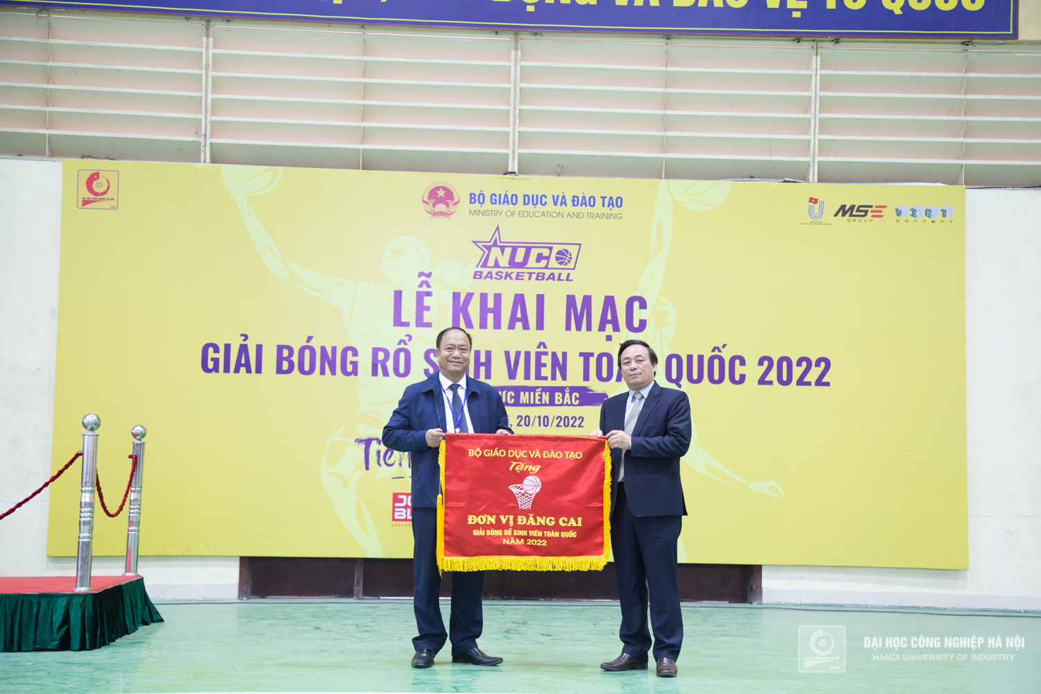 Opening ceremony of The National University Championship basketball tournament in 2022, Northern region took place at Hanoi University of Industry