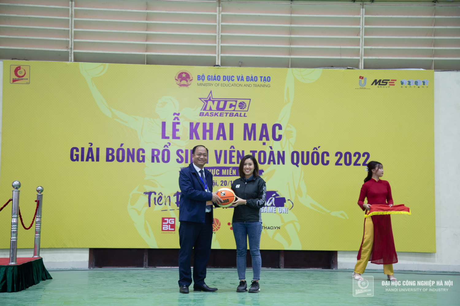Opening ceremony of The National University Championship basketball tournament in 2022, Northern region took place at Hanoi University of Industry