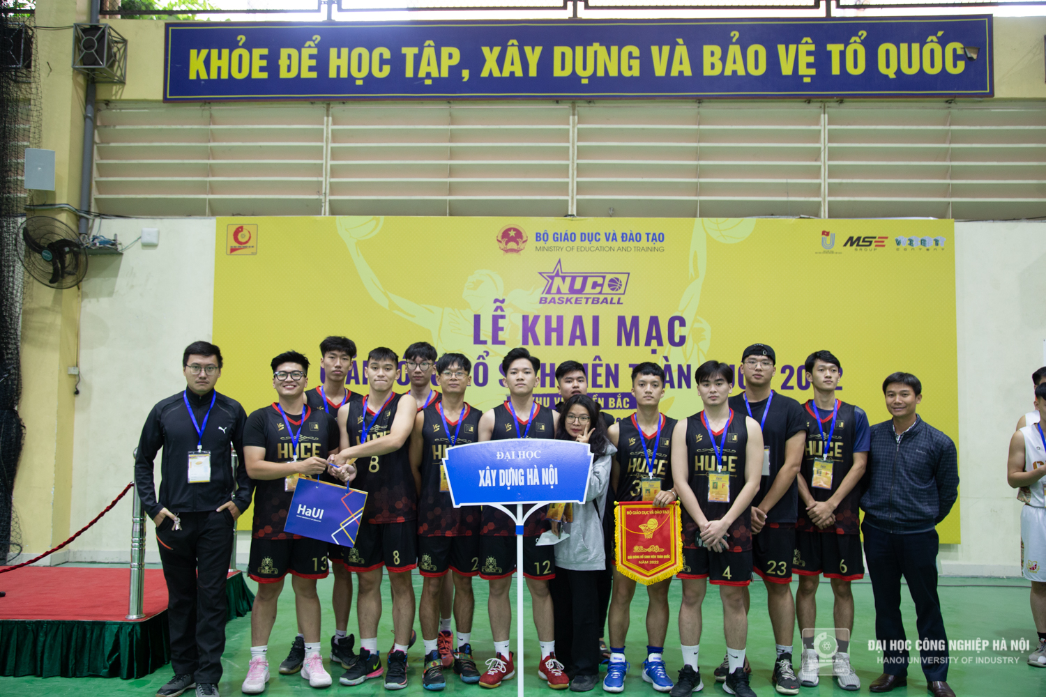 Opening ceremony of The National University Championship basketball tournament in 2022, Northern region took place at Hanoi University of Industry