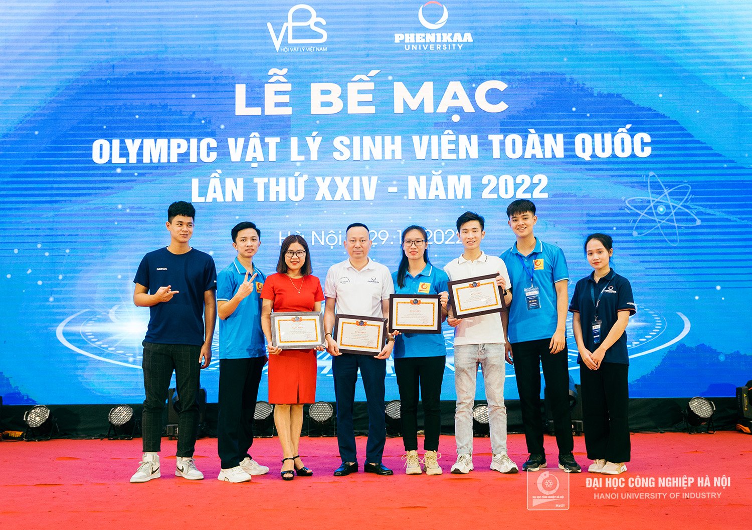 Hanoi University of Industry win the Second prize in the overall rankings in the National Student Physics Olympiad in 2022