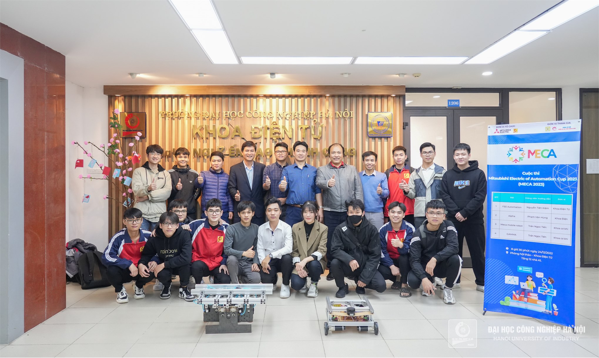 Những nhân tố xuất sắc tham dự cuộc thi Mitsubishi Electric of Cup Automation Cup (MECA) 2023