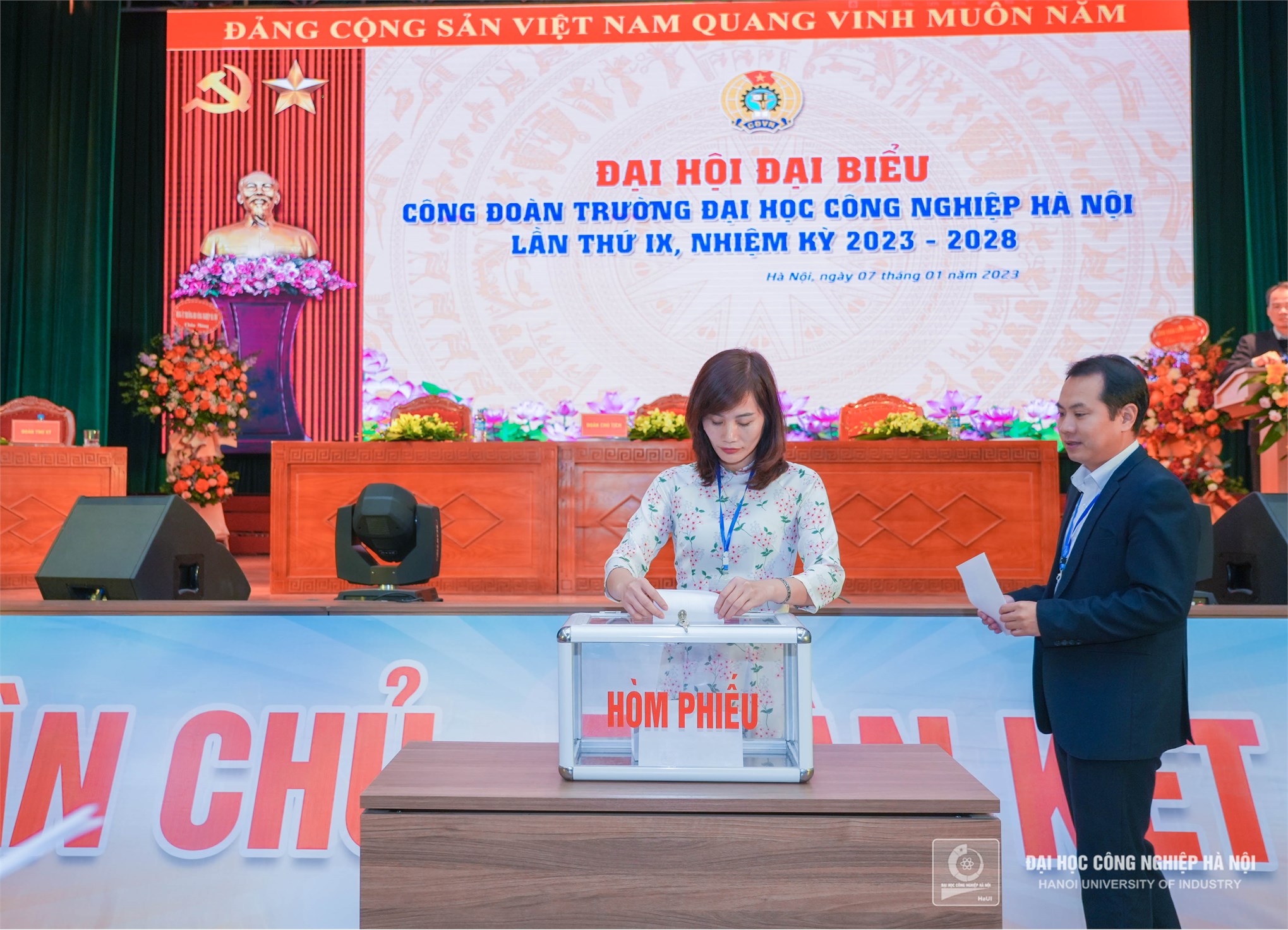 Đại hội Đại biểu Công đoàn Trường ĐHCNHN nhiệm kỳ 2023 - 2028: Đổi mới - Dân chủ - Đoàn kết - Phát triển