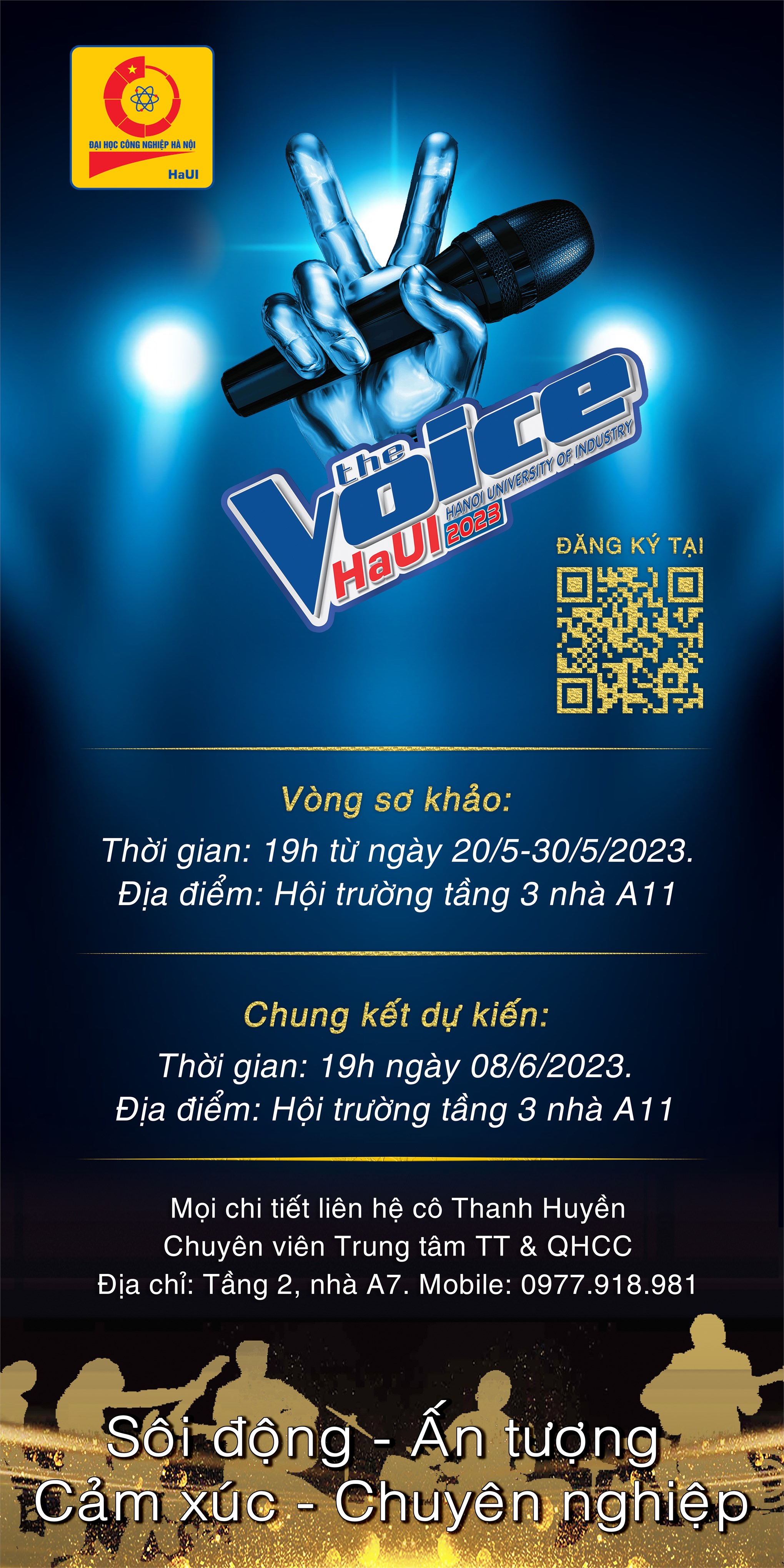 Thông báo tổ chức cuộc thi “Giọng hát hay sinh viên HaUI” năm 2023