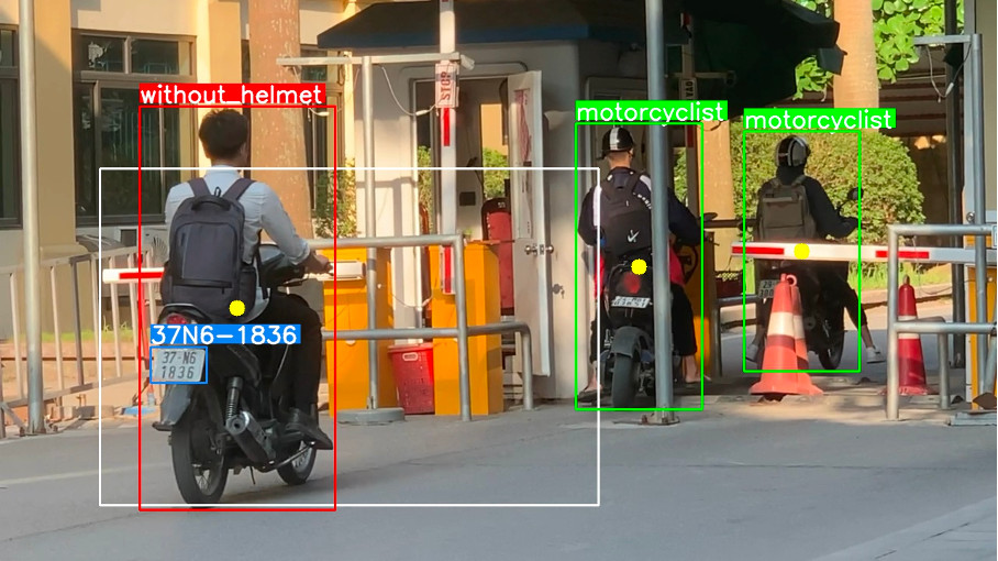 Sinh viên ứng dụng AI phát triển phần mềm phát hiện hành vi không đội mũ bảo hiểm khi tham gia giao thông