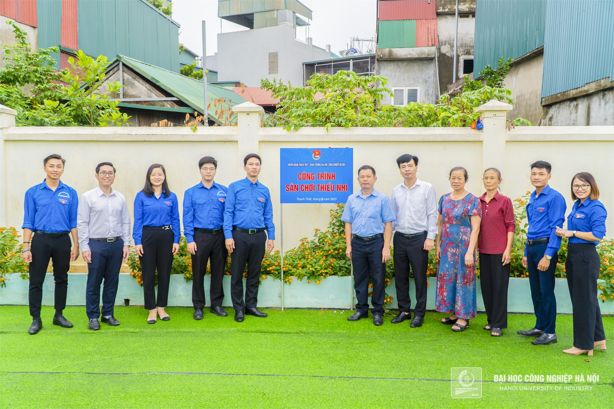 Tuổi trẻ Đại học Công nghiệp Hà Nội khánh thành sân chơi thiếu nhi tại xã Chàng Sơn, huyện Thạch Thất