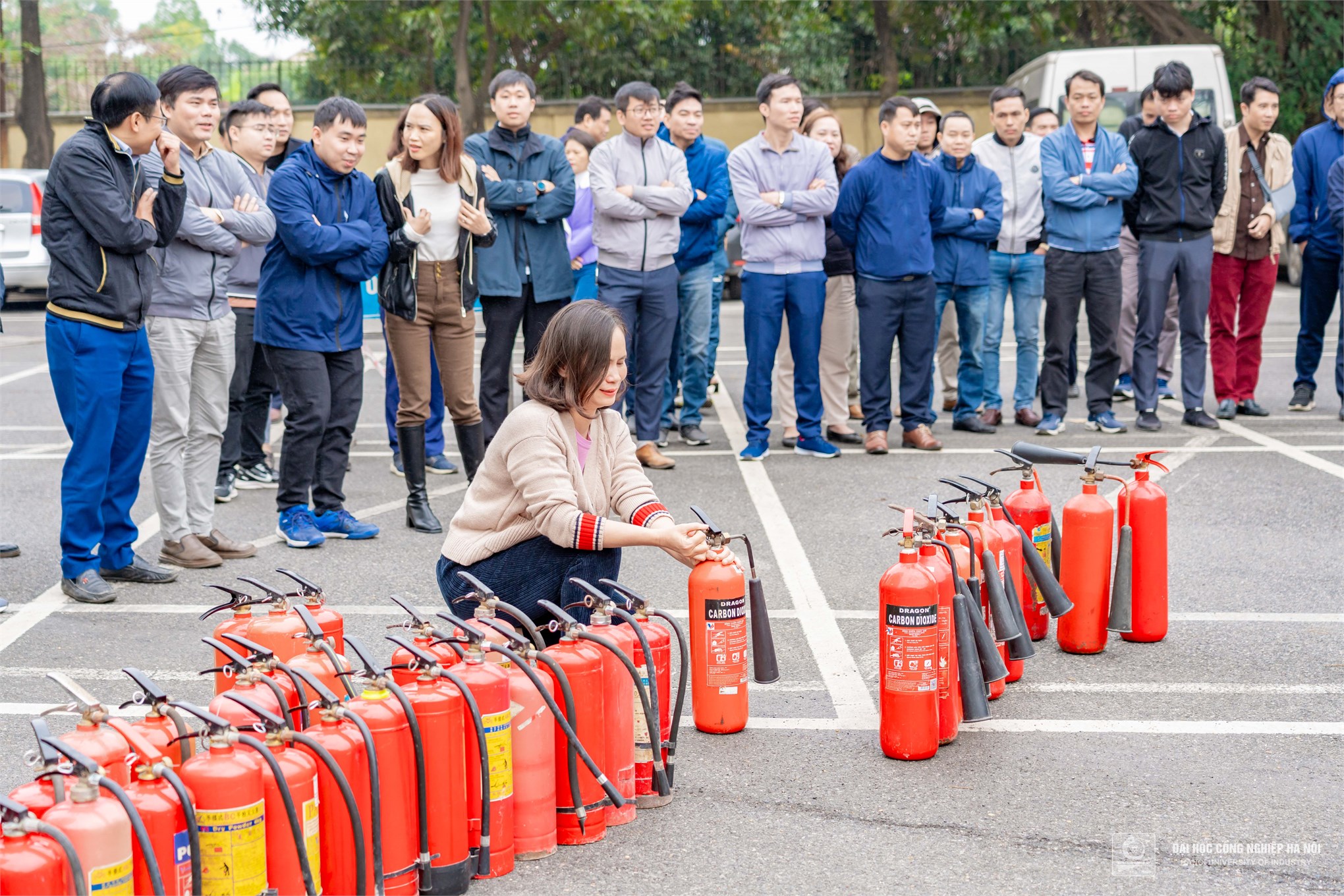 HaUI tổ chức diễn tập phương án chữa cháy và cứu nạn, cứu hộ tại 02 cơ sở Hà Nội