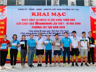 [Hanoimoi] Phường Tây Tựu đã lựa chọn 20 VĐV xuất sắc tham gia thi đấu Chung kết Giải chạy Hànộimới cấp thành phố