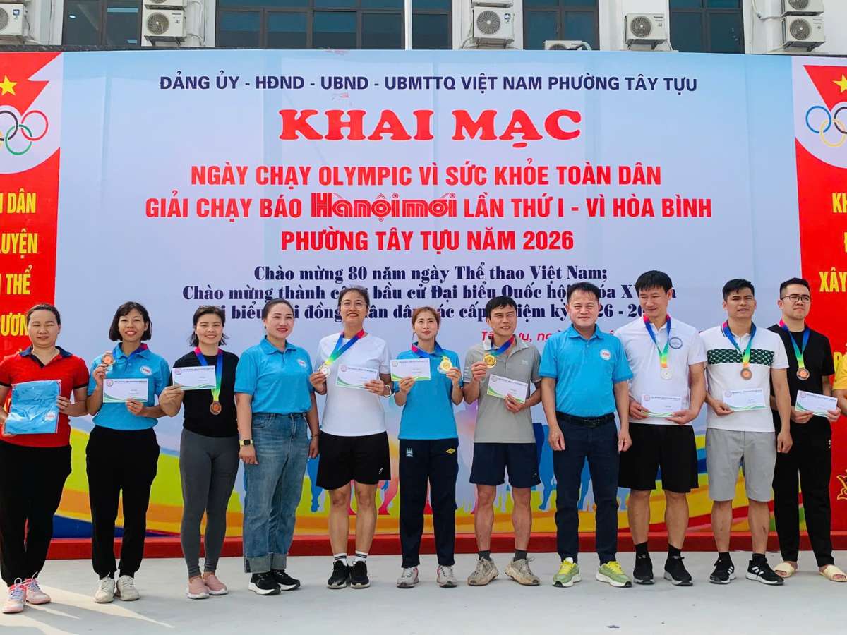 [Hanoimoi] Phường Tây Tựu đã lựa chọn 20 VĐV xuất sắc tham gia thi đấu Chung kết Giải chạy Hànộimới cấp thành phố