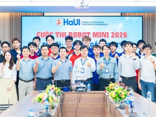 Robot Mini “Robot gắp phôi” 2026: Mở ra không gian thực hành cho sinh viên HaUI