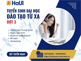 Tuyển sinh đào tạo từ xa trình độ đại học ngành Ngôn ngữ Trung Quốc đợt 3 năm 2026