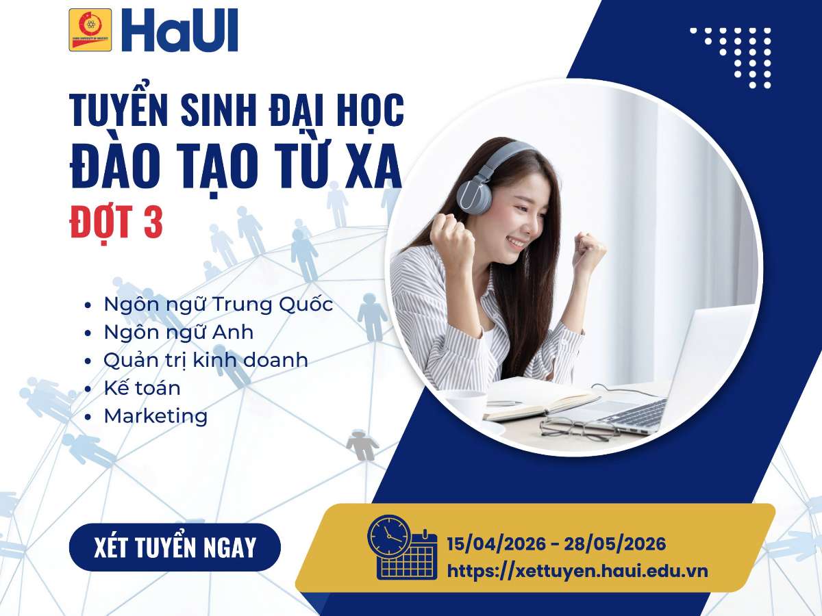 Tuyển sinh đào tạo từ xa trình độ đại học ngành Ngôn ngữ Trung Quốc đợt 3 năm 2026