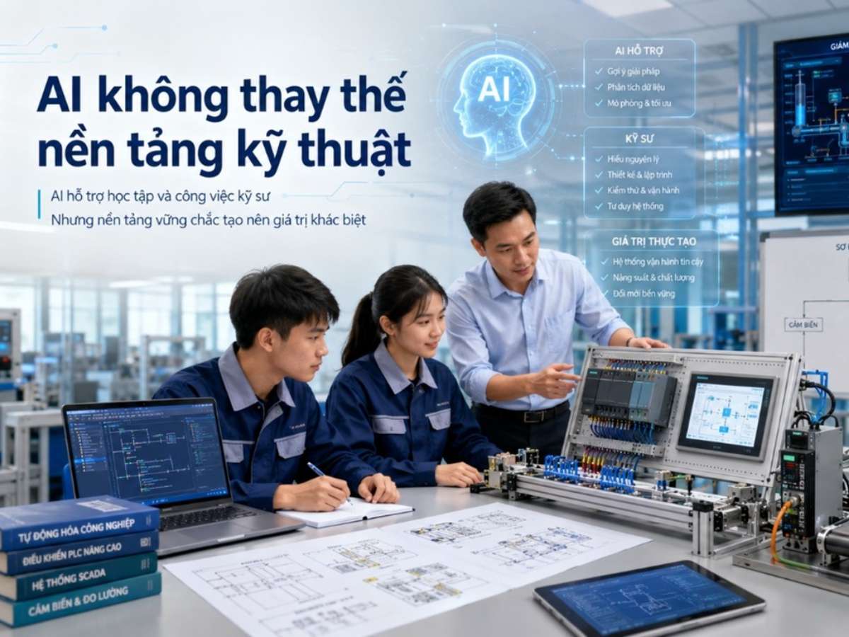 AI không thay thế nền tảng kỹ thuật: Một góc nhìn về đào tạo nhân lực tự động hóa trong bối cảnh chuyển đổi số