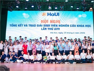 46 giải Nhất, 621 đề tài nghiệm thu: Dấu ấn "mùa vàng" Nghiên cứu khoa học năm 2026 tại HaUI